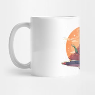 Funny Buddha Alien UFO Mug